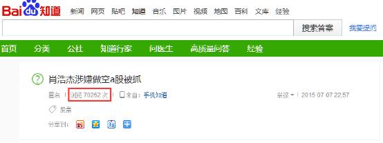 利用热门事件，借助百度知道日引10000IP，平均每天6000流量